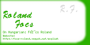 roland focs business card